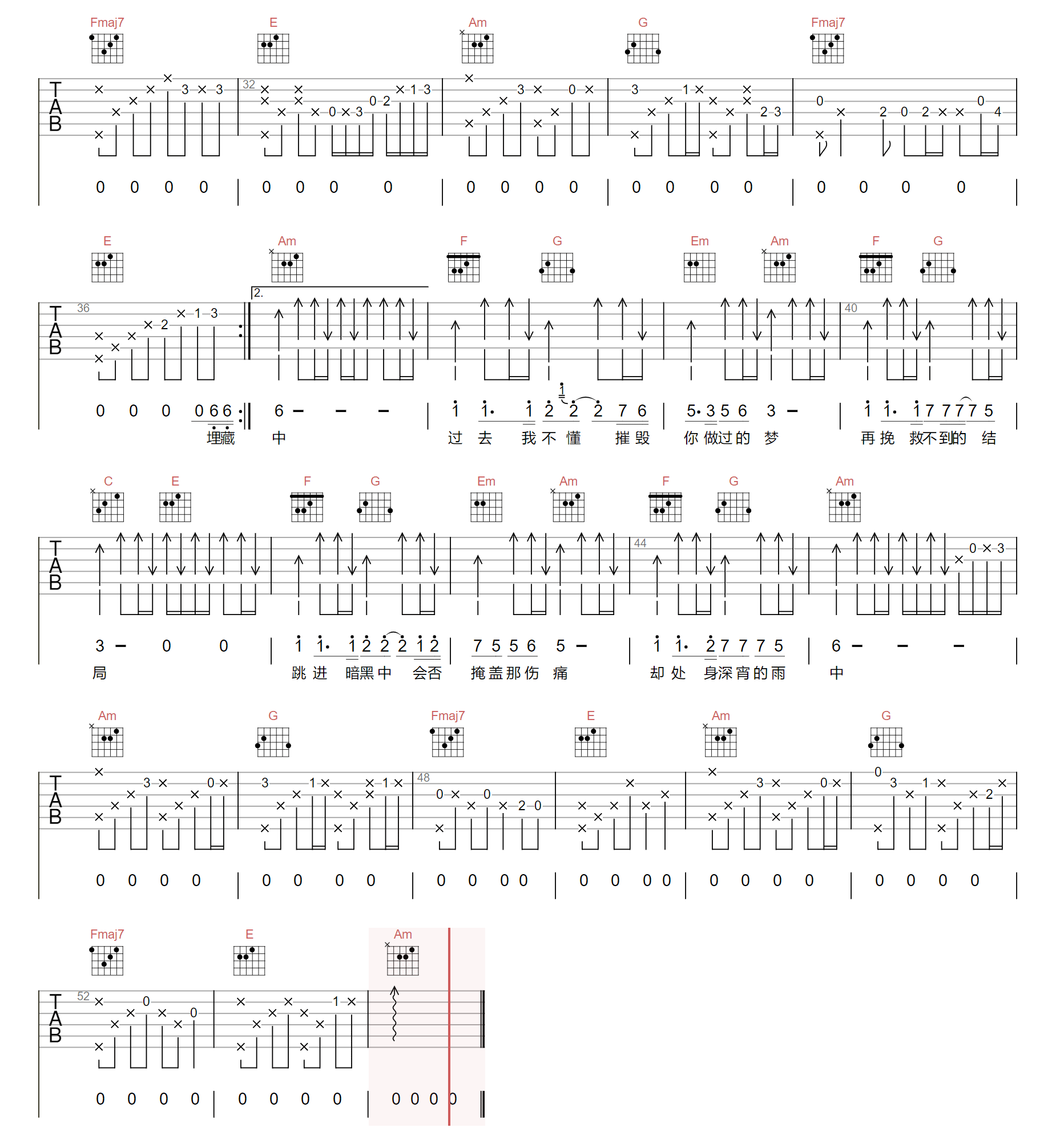 吉他谱 2