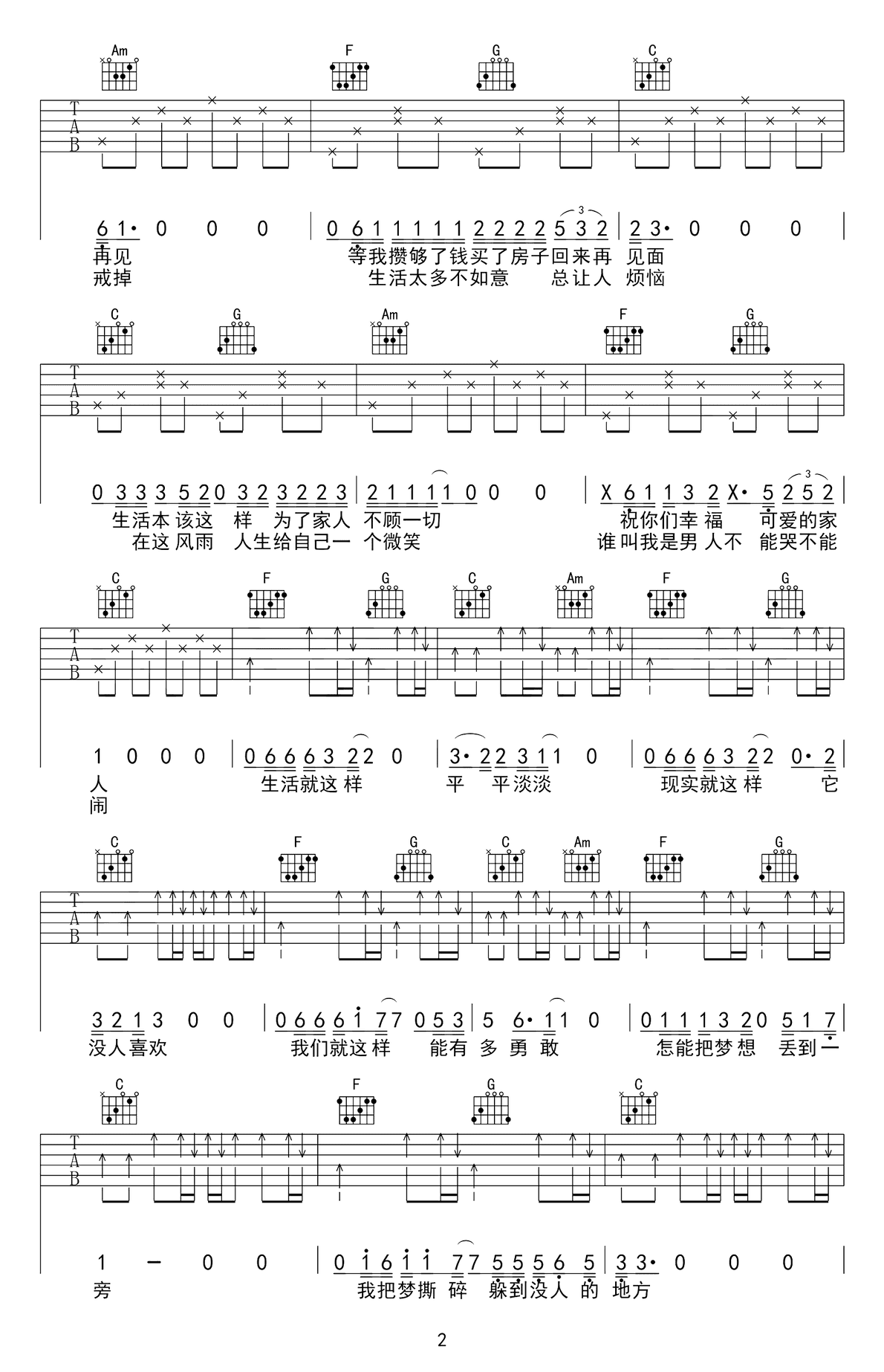 吉他谱 2