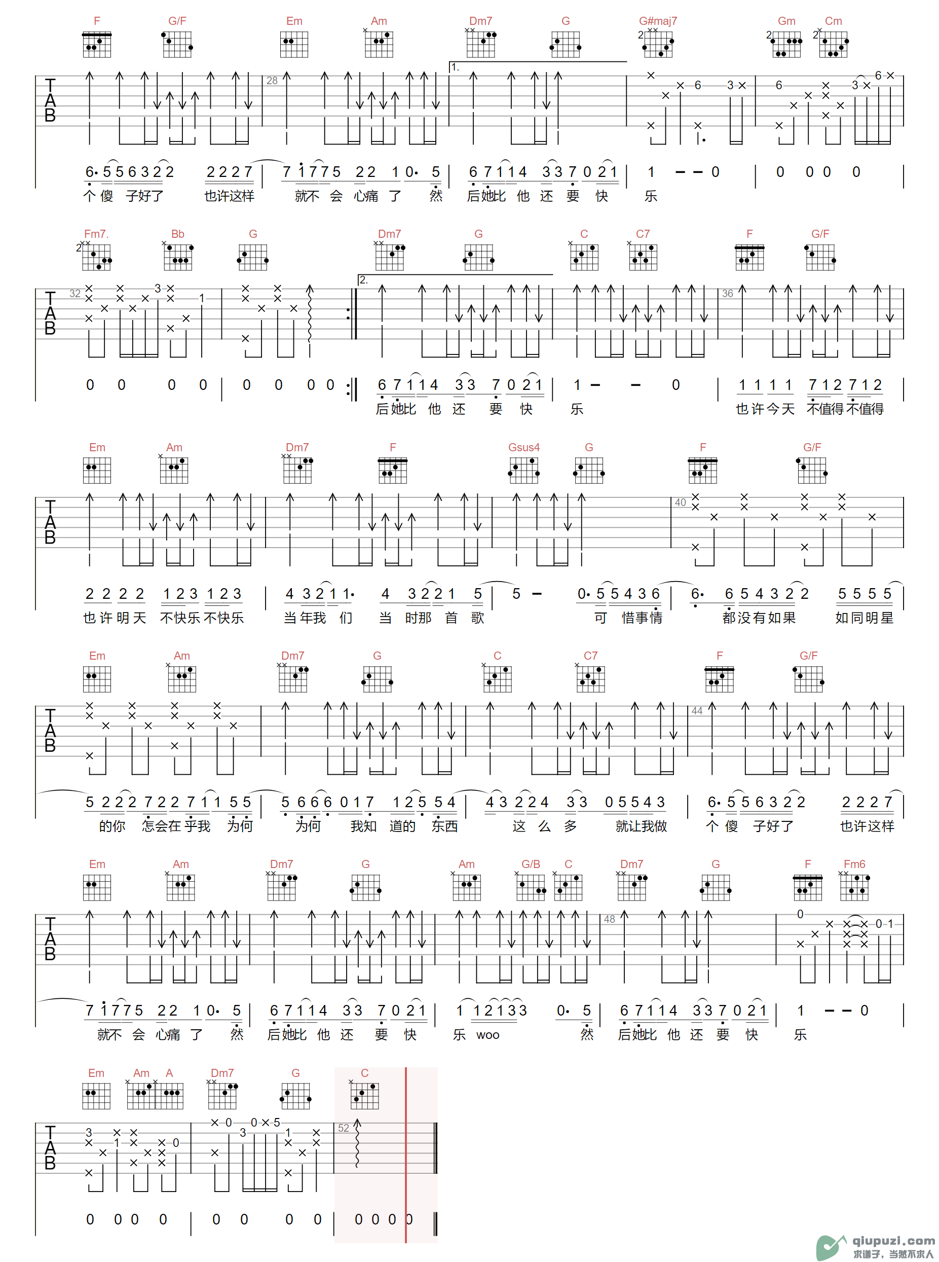 吉他谱 2