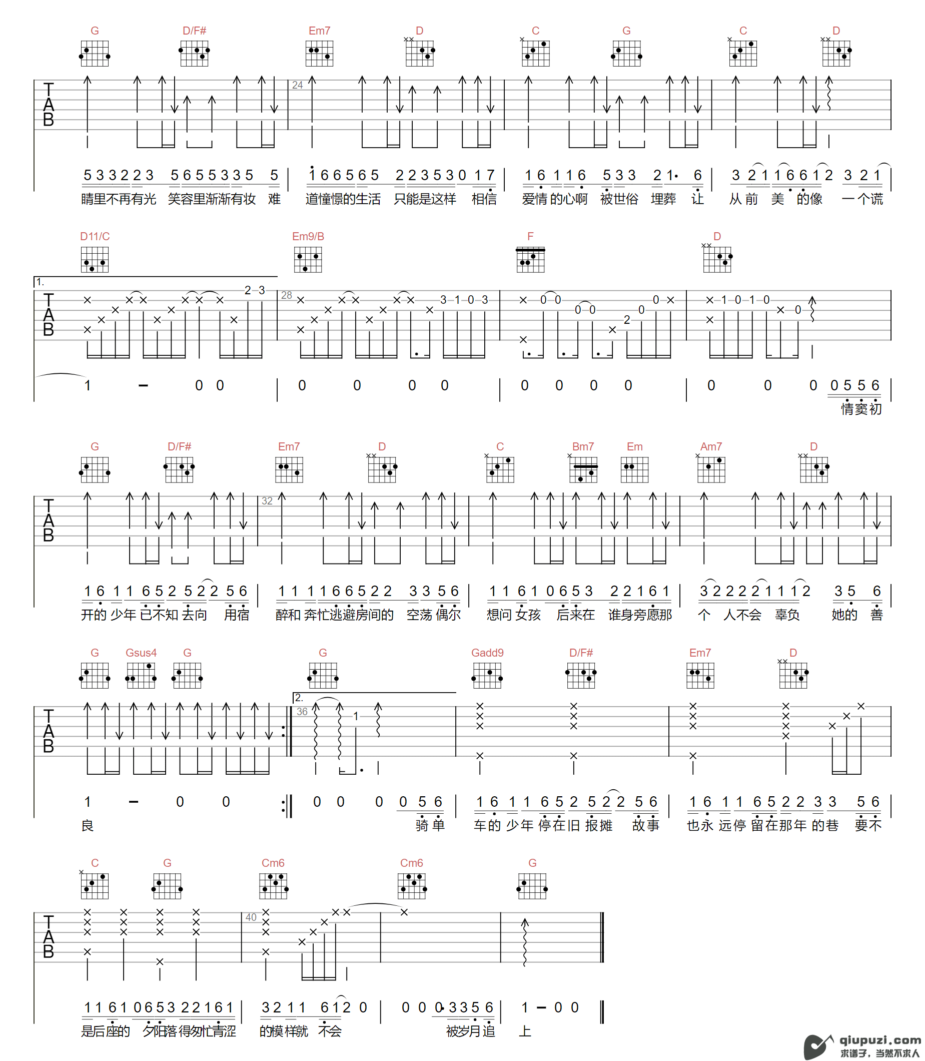 吉他谱 2