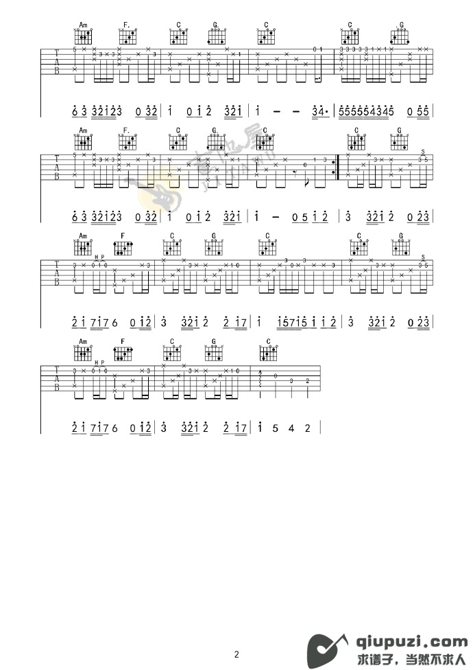 吉他谱 2