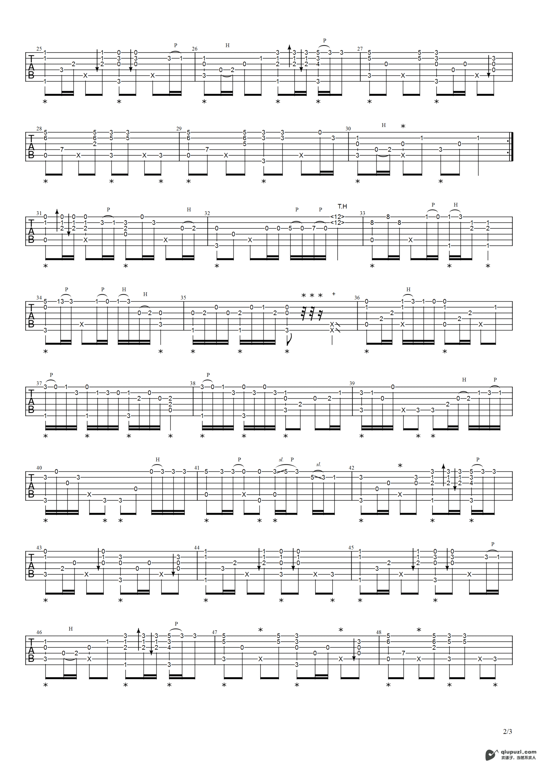 吉他谱 2