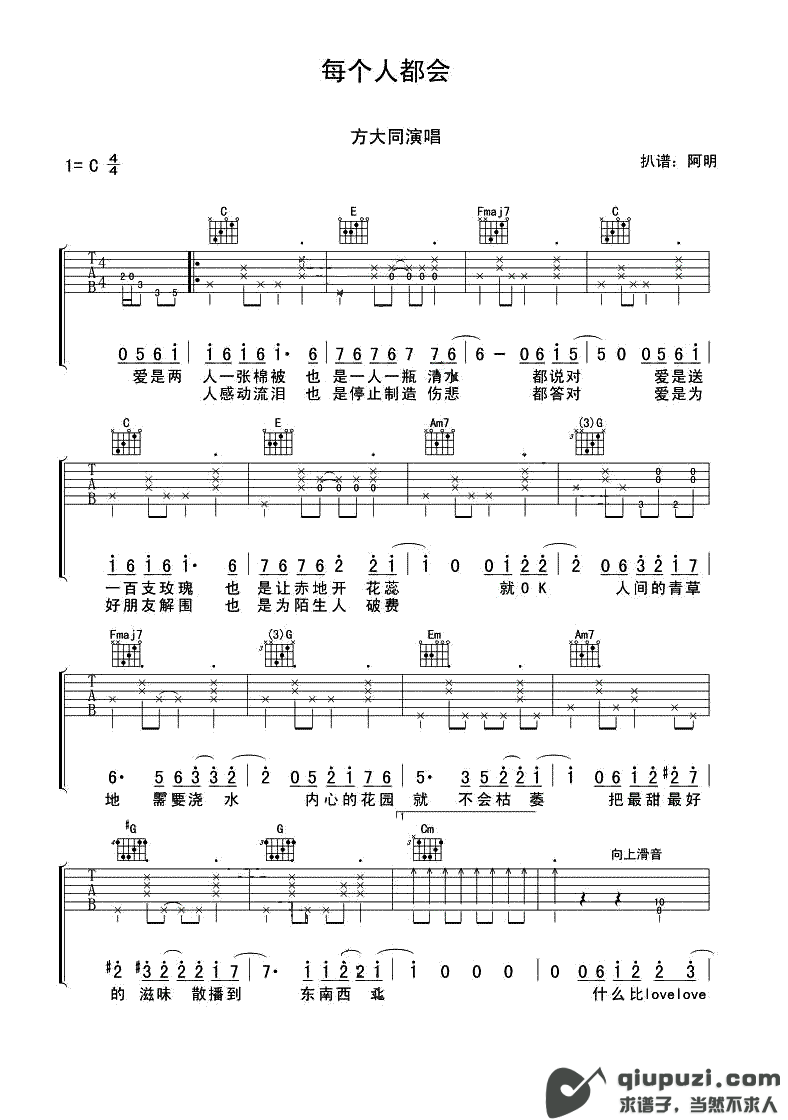 吉他谱 1