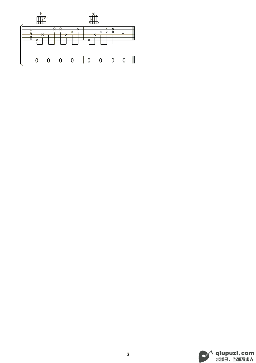 吉他谱 3