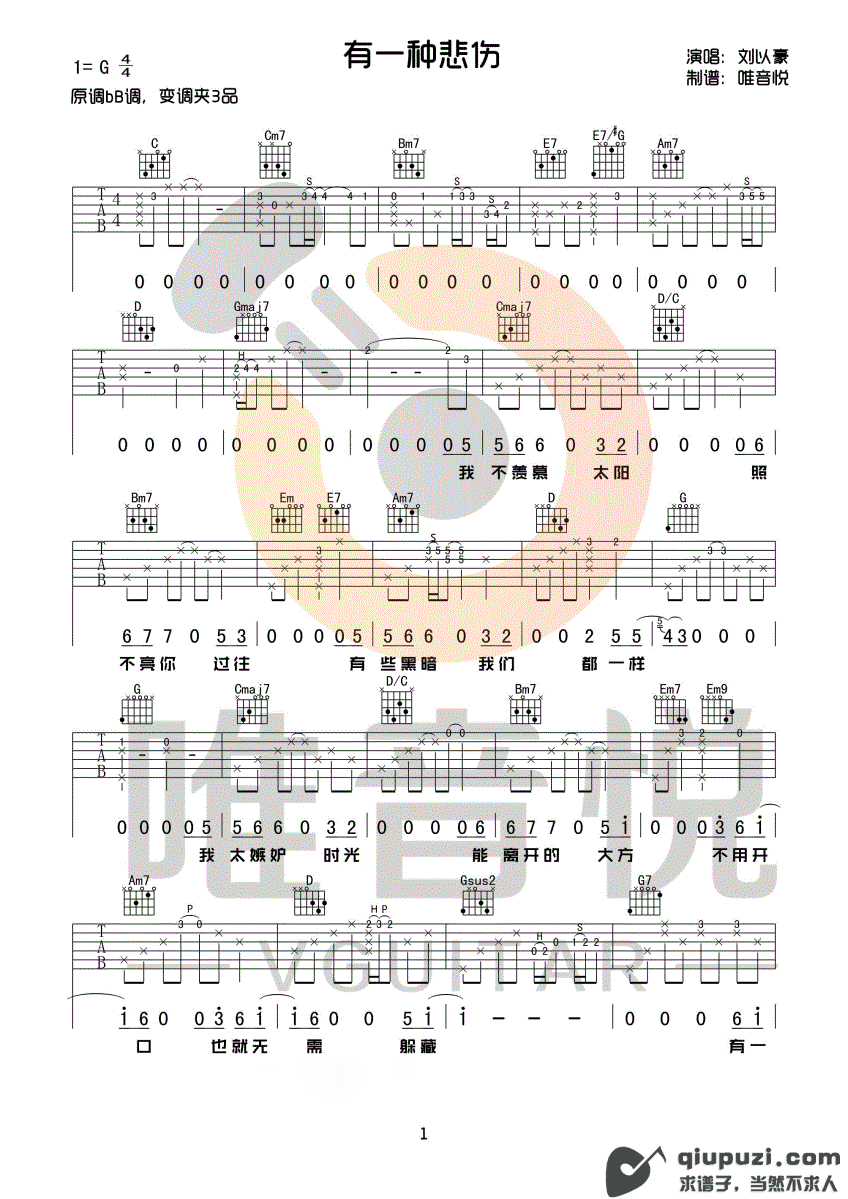 吉他谱 1