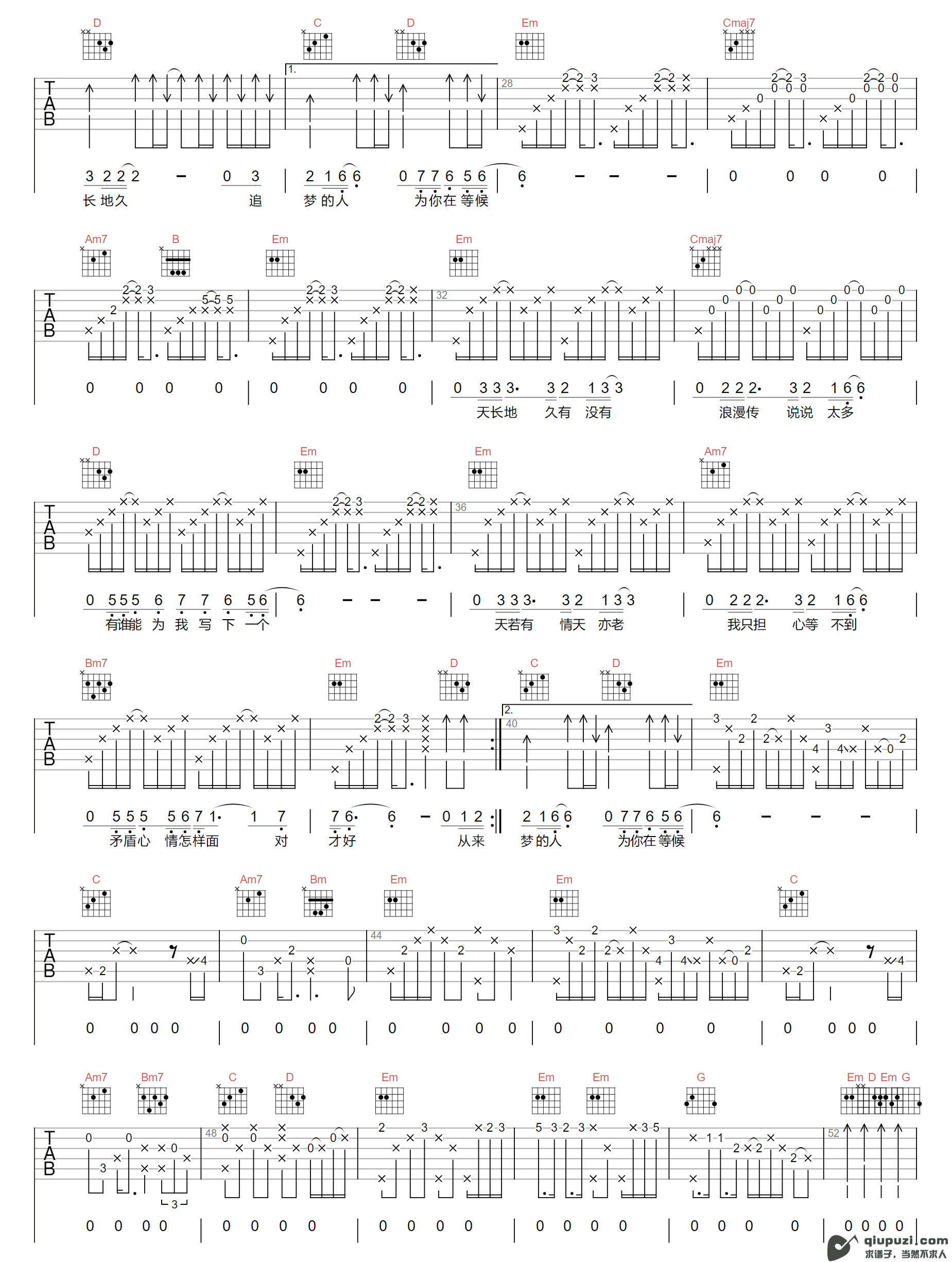 吉他谱 2
