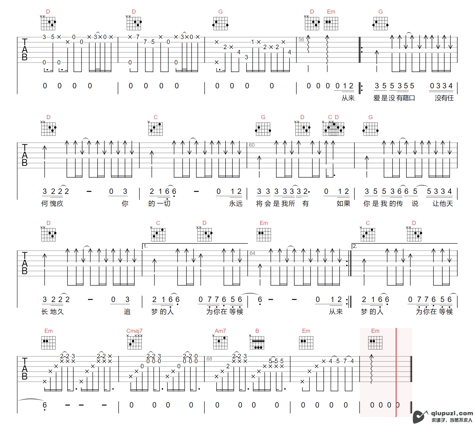 吉他谱 3