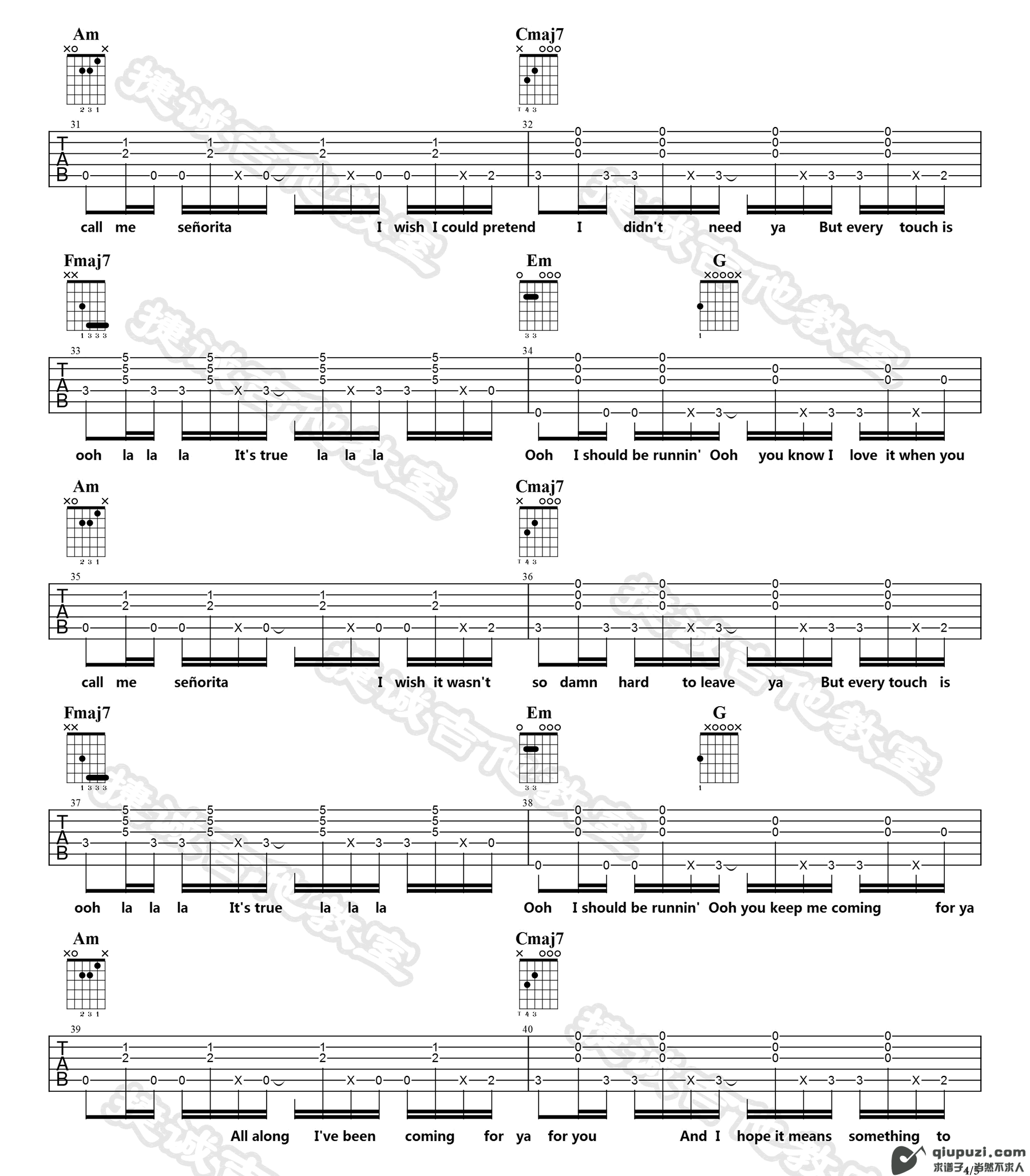 吉他谱 4