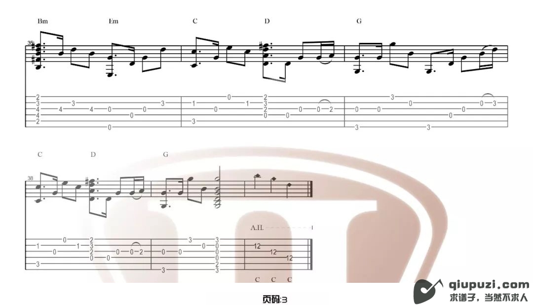 吉他谱 3