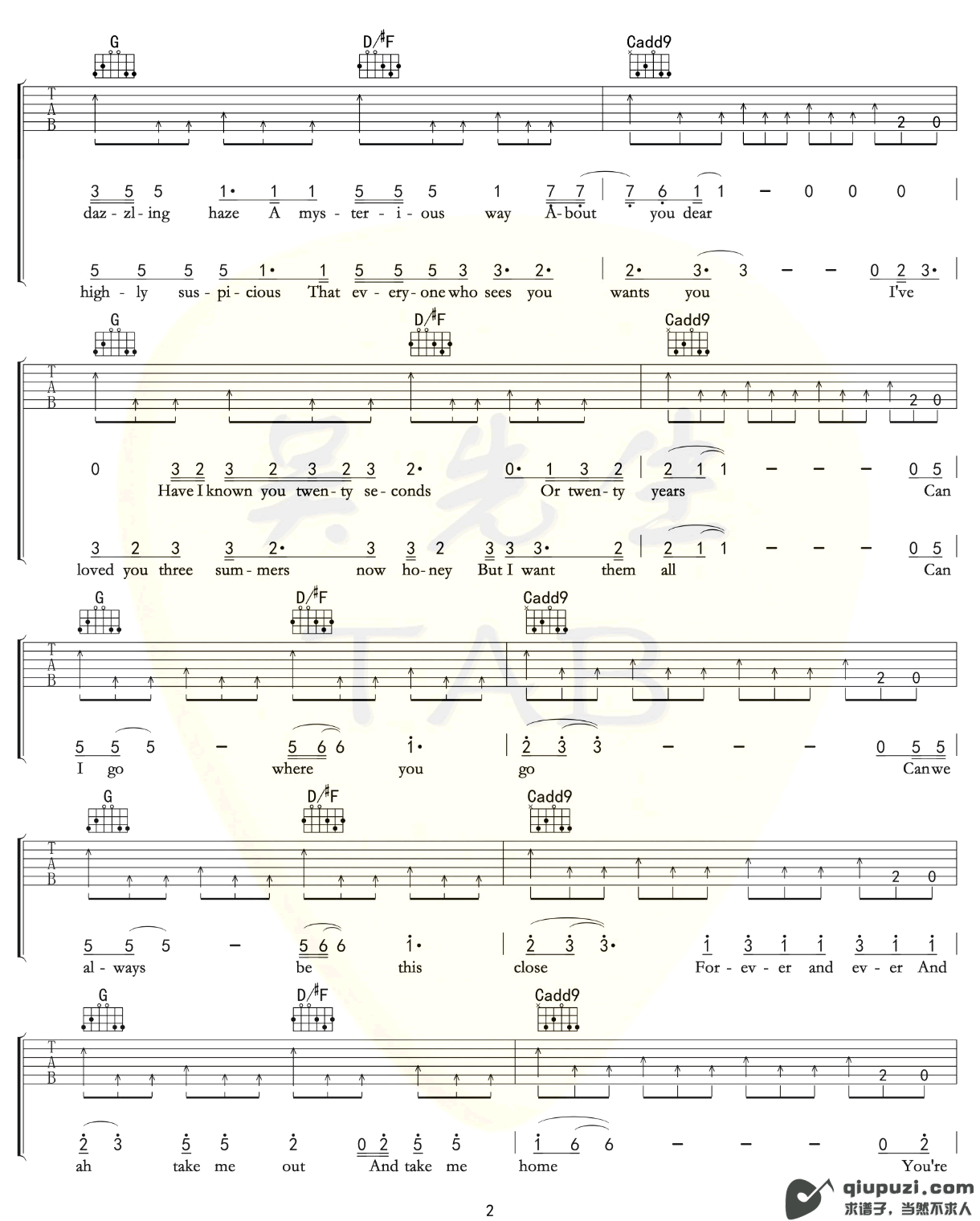 吉他谱 2