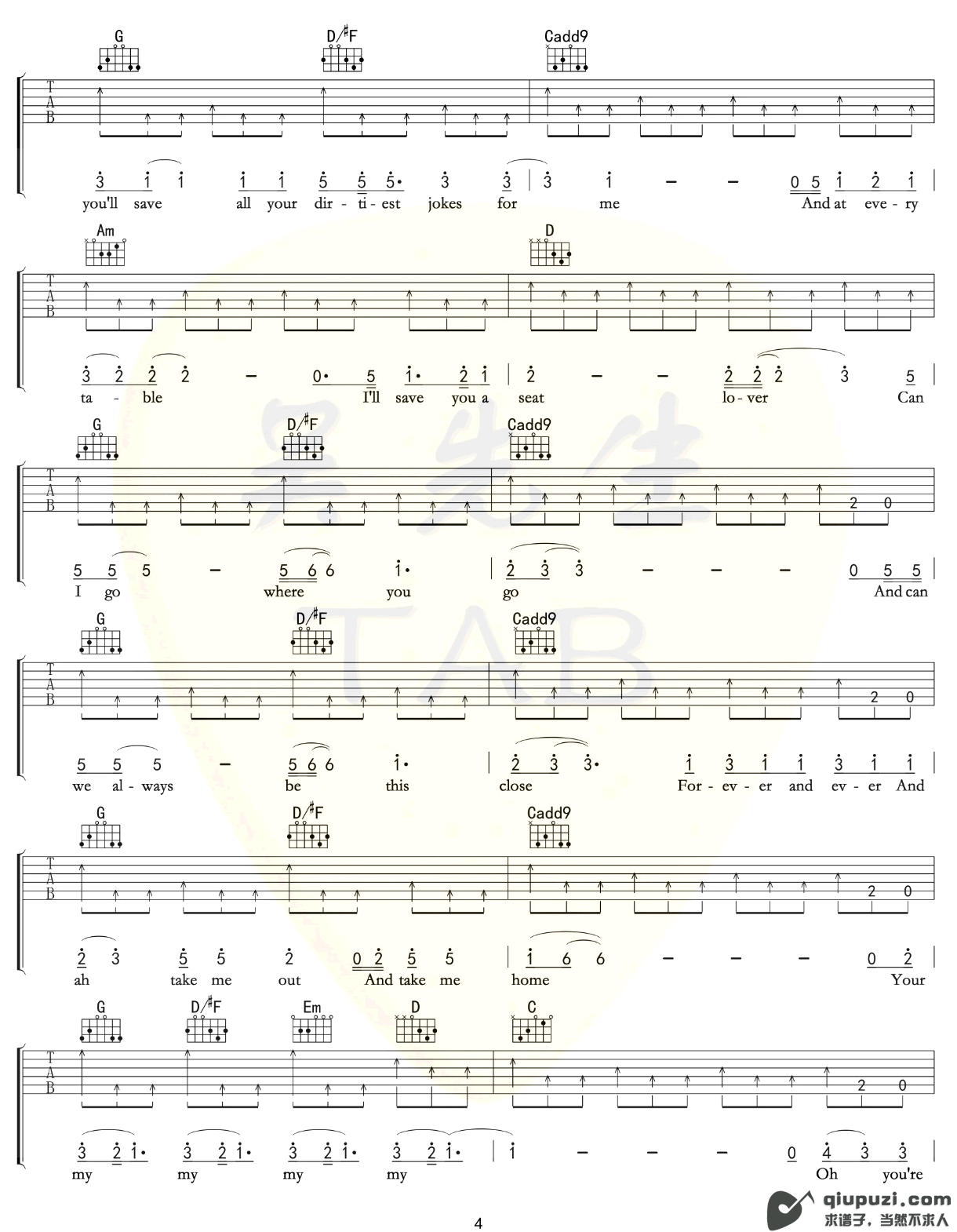 吉他谱 4
