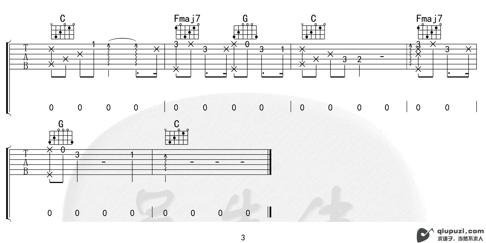 吉他谱 3