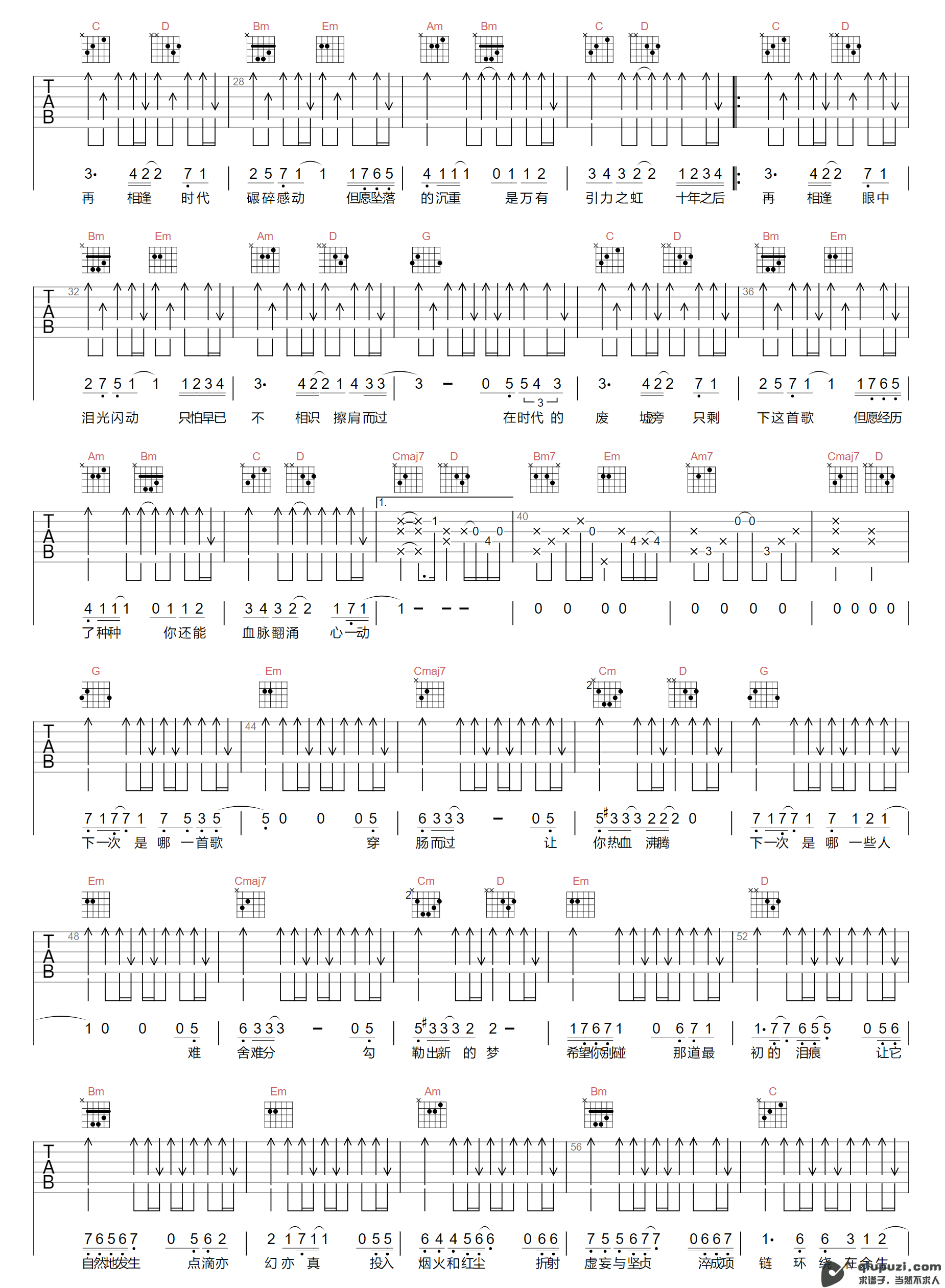吉他谱 2