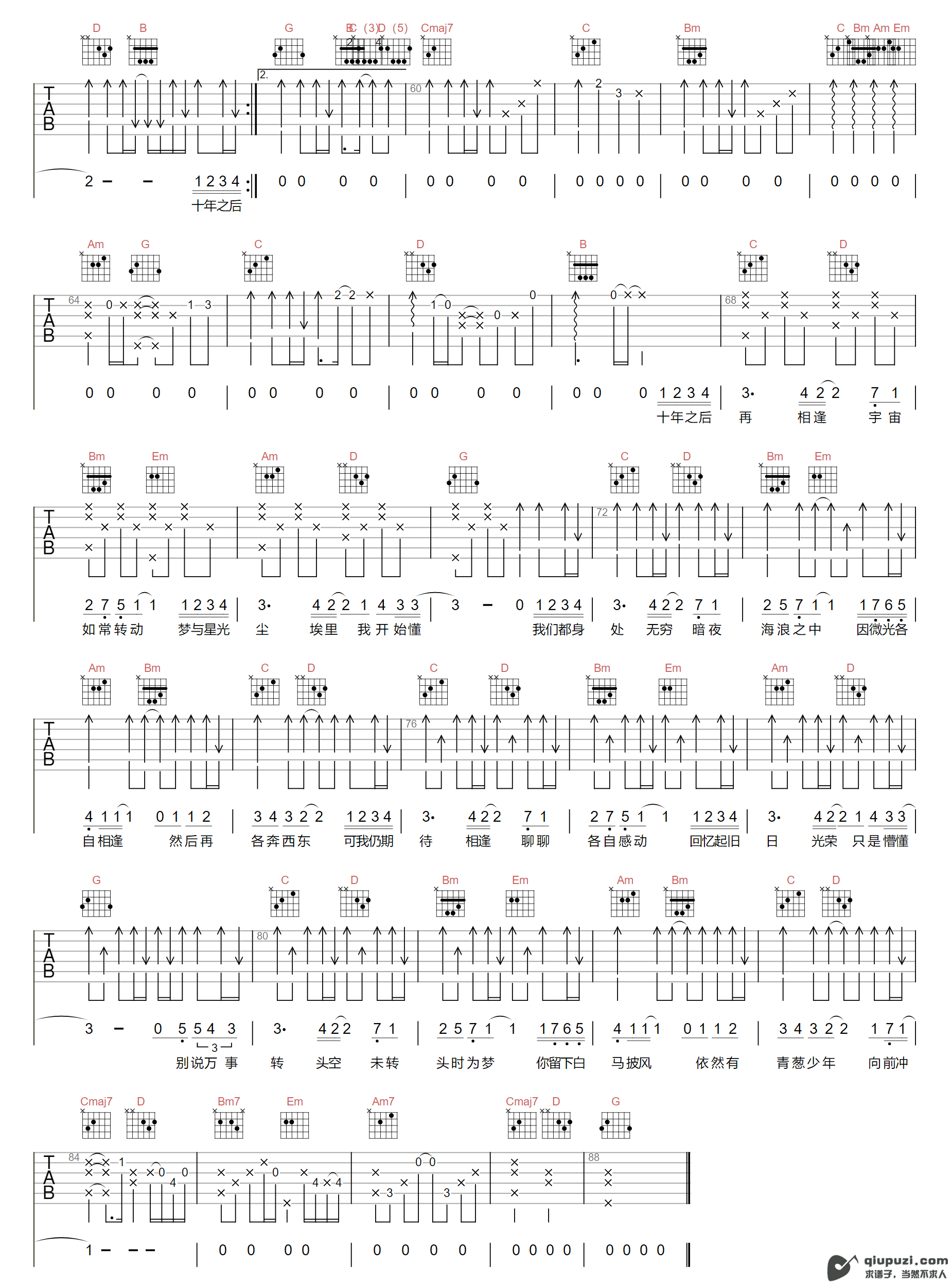 吉他谱 3