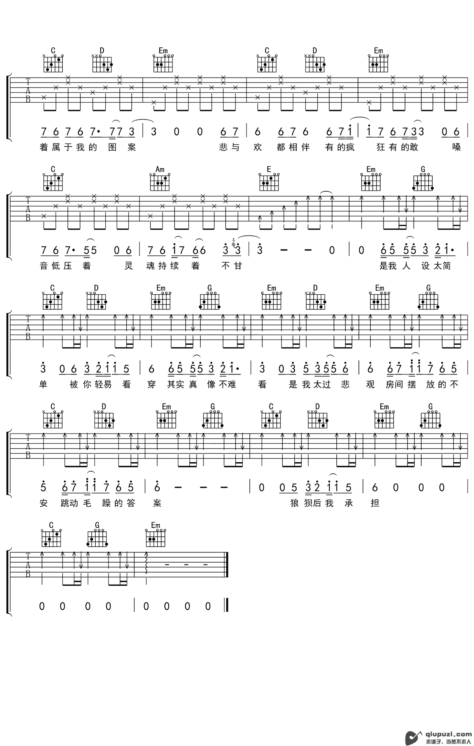 吉他谱 2