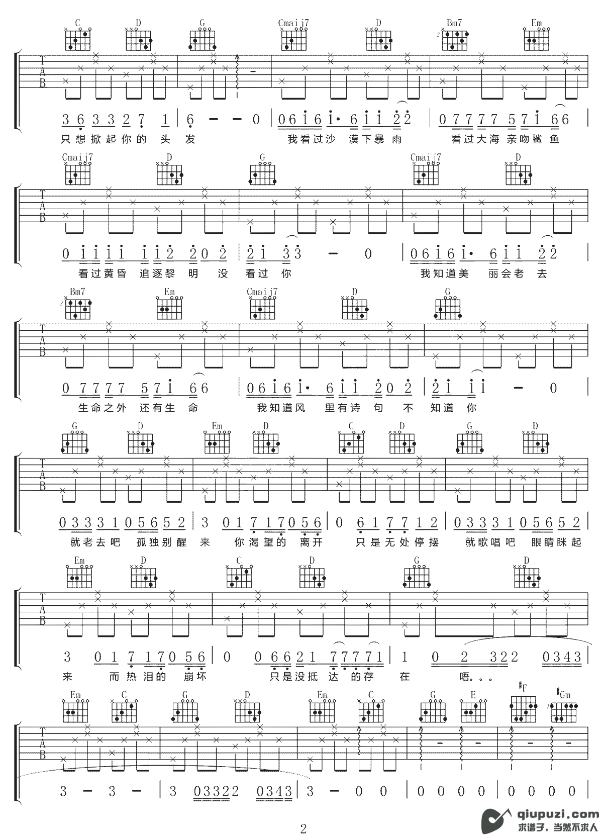 吉他谱 2