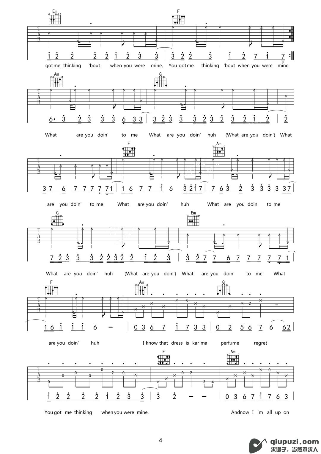 吉他谱 4