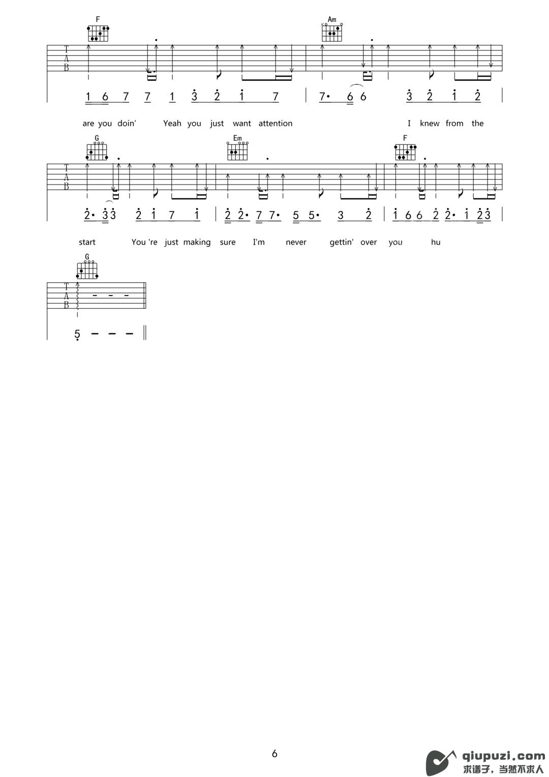 吉他谱 6