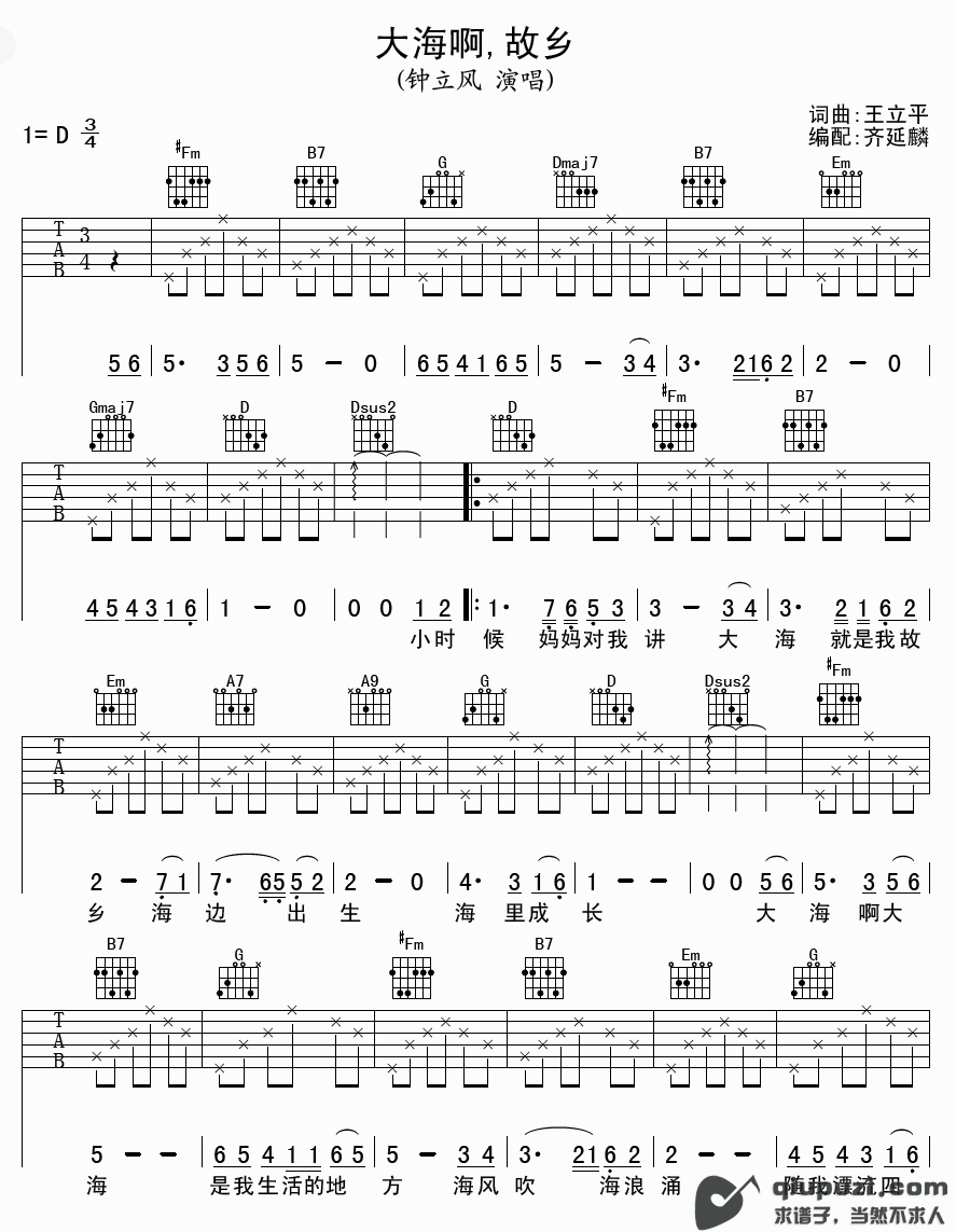 吉他谱 1
