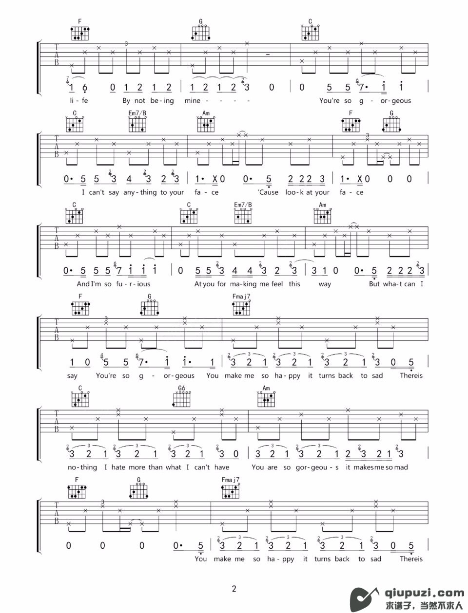 吉他谱 2