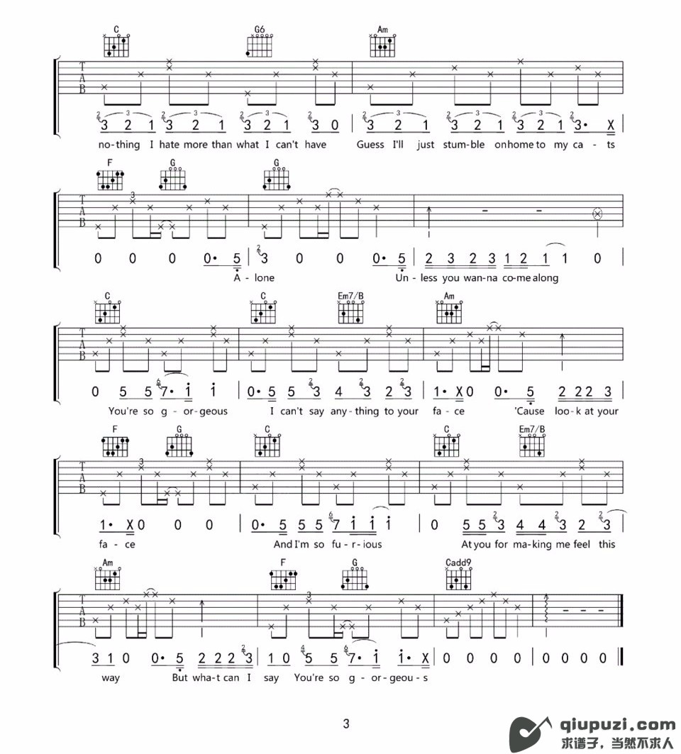 吉他谱 3