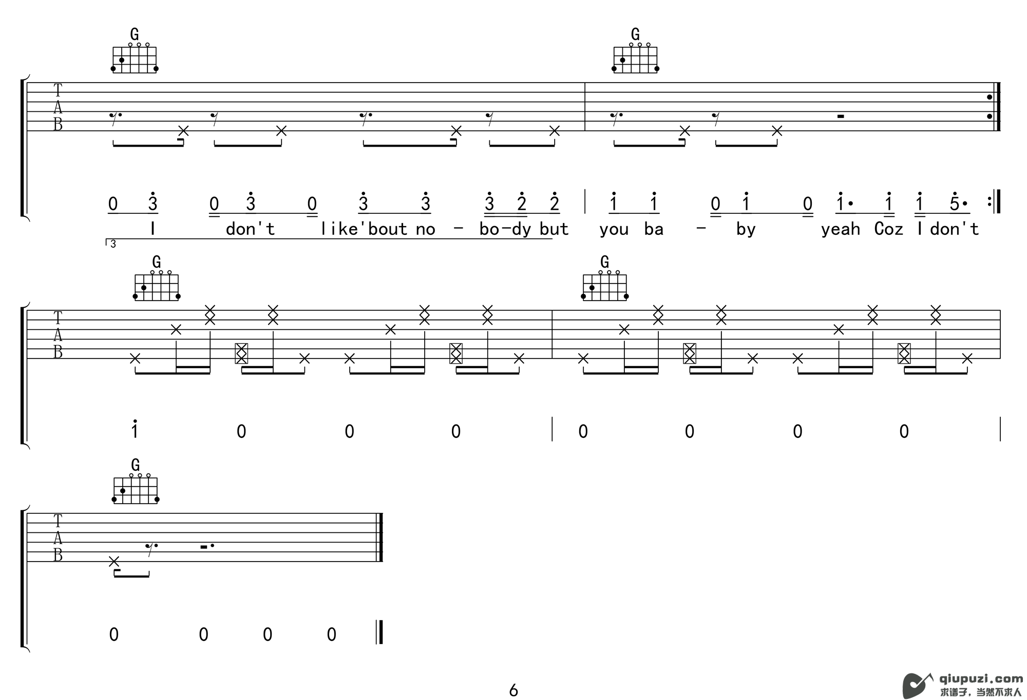 吉他谱 6