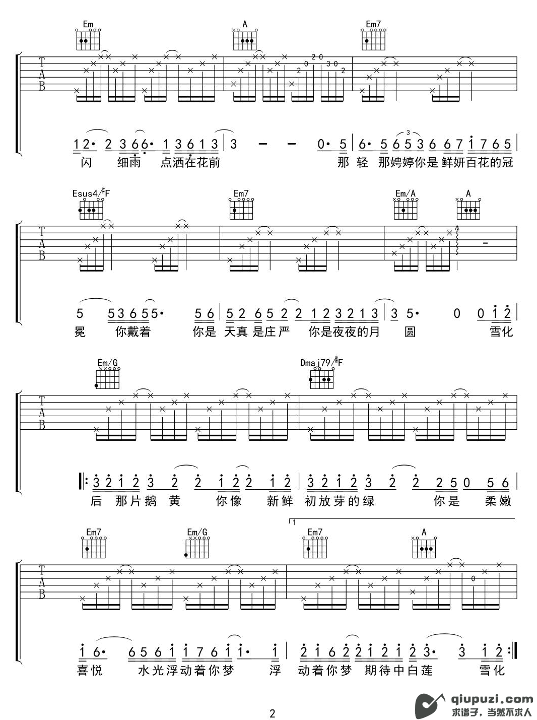 吉他谱 2