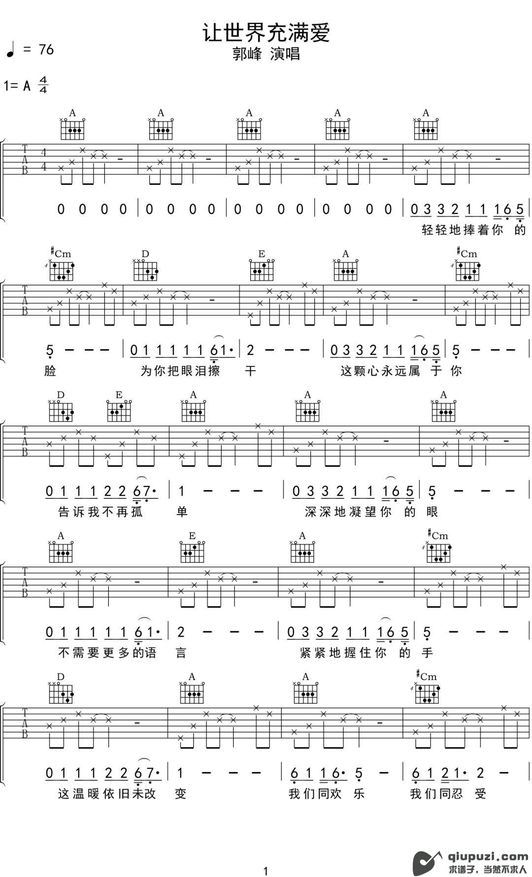 吉他谱 1