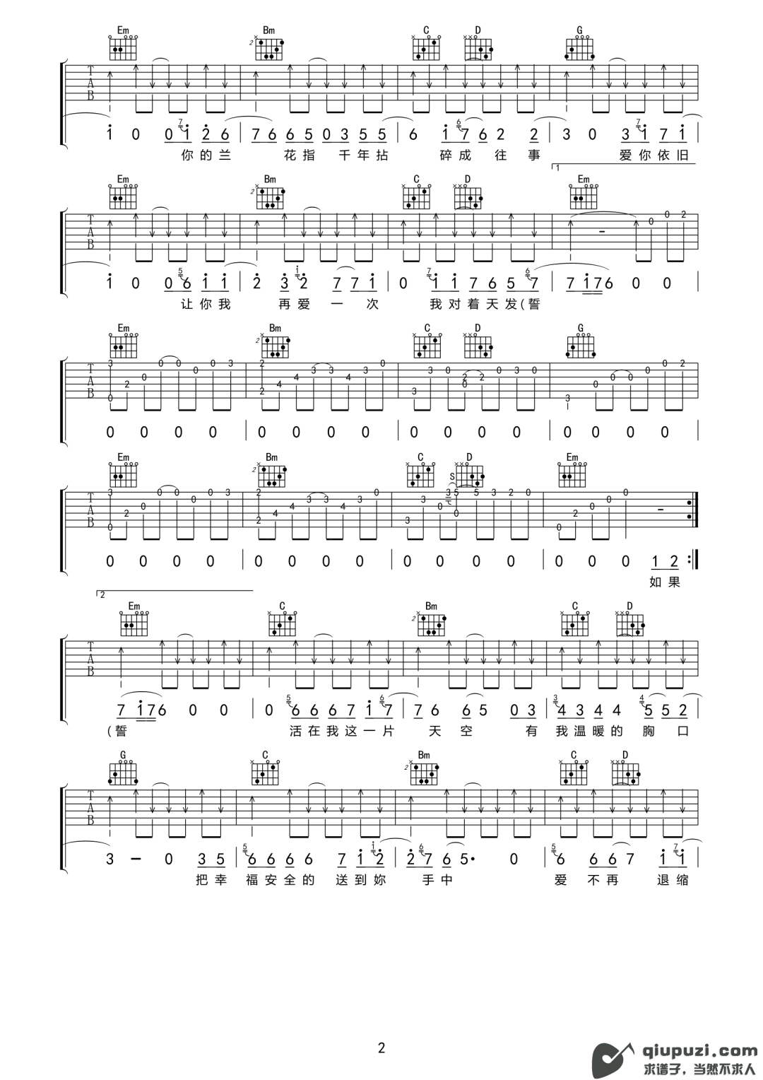 吉他谱 2