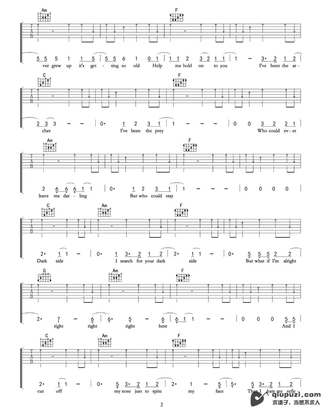 吉他谱 2