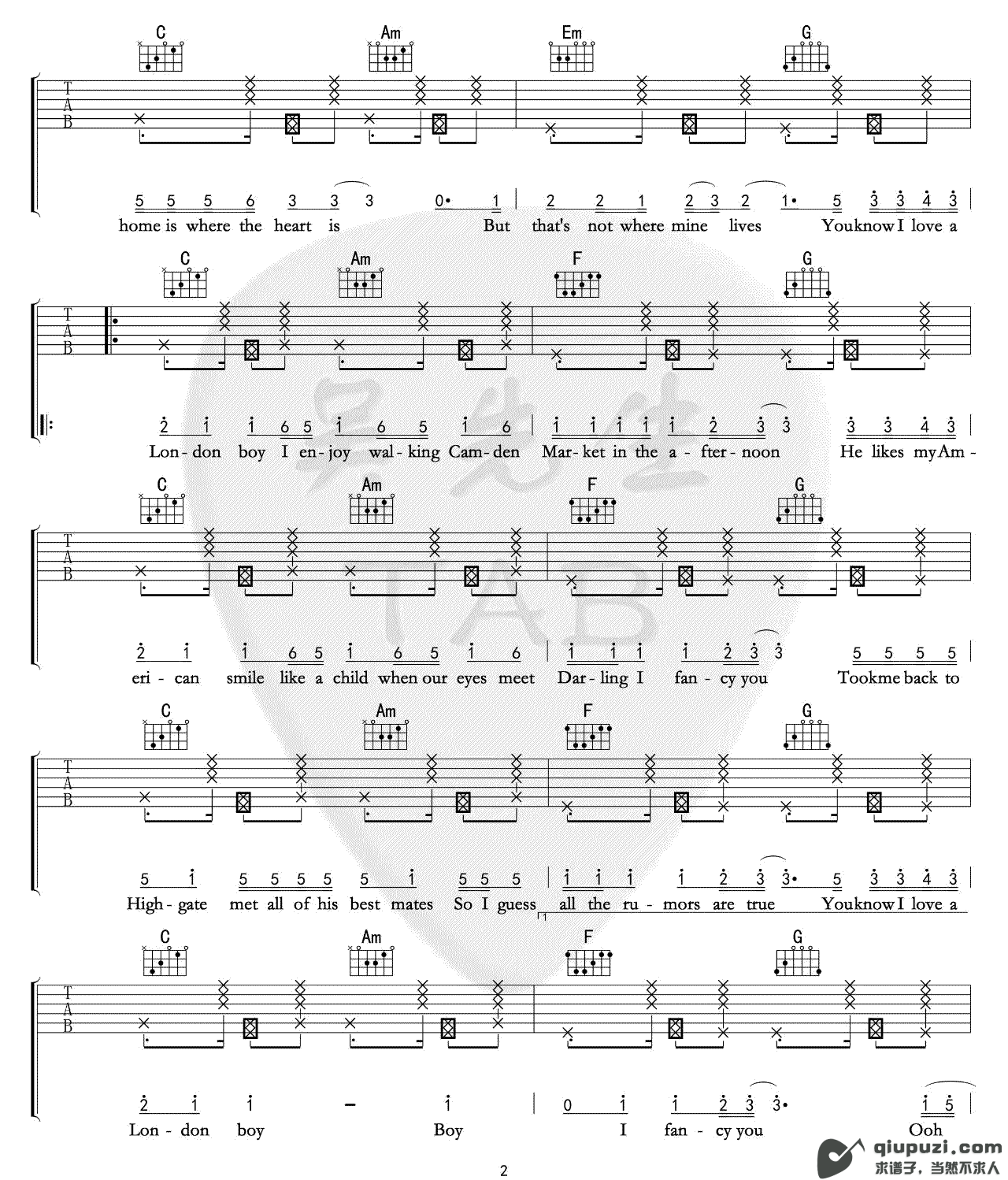 吉他谱 2