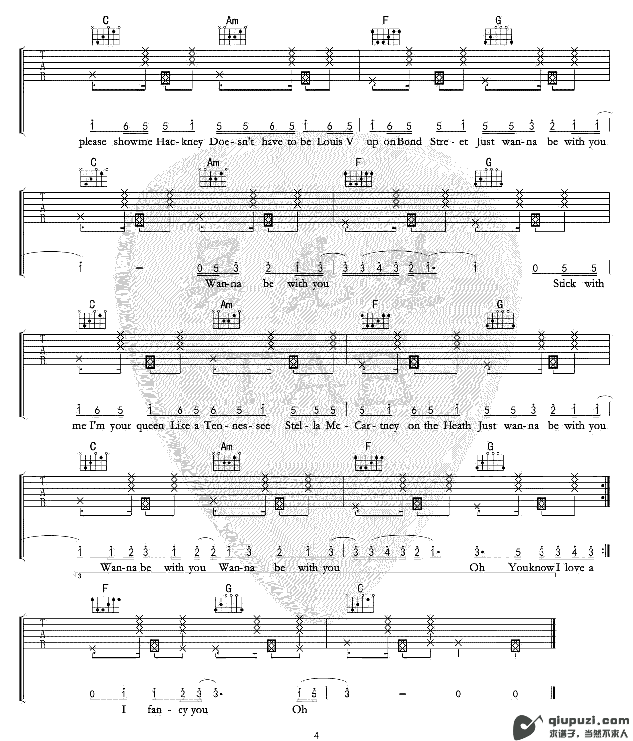吉他谱 4