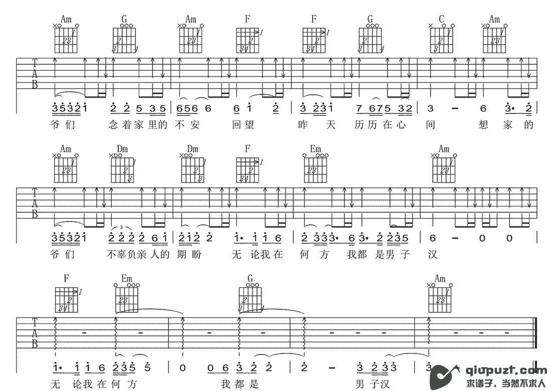吉他谱 3
