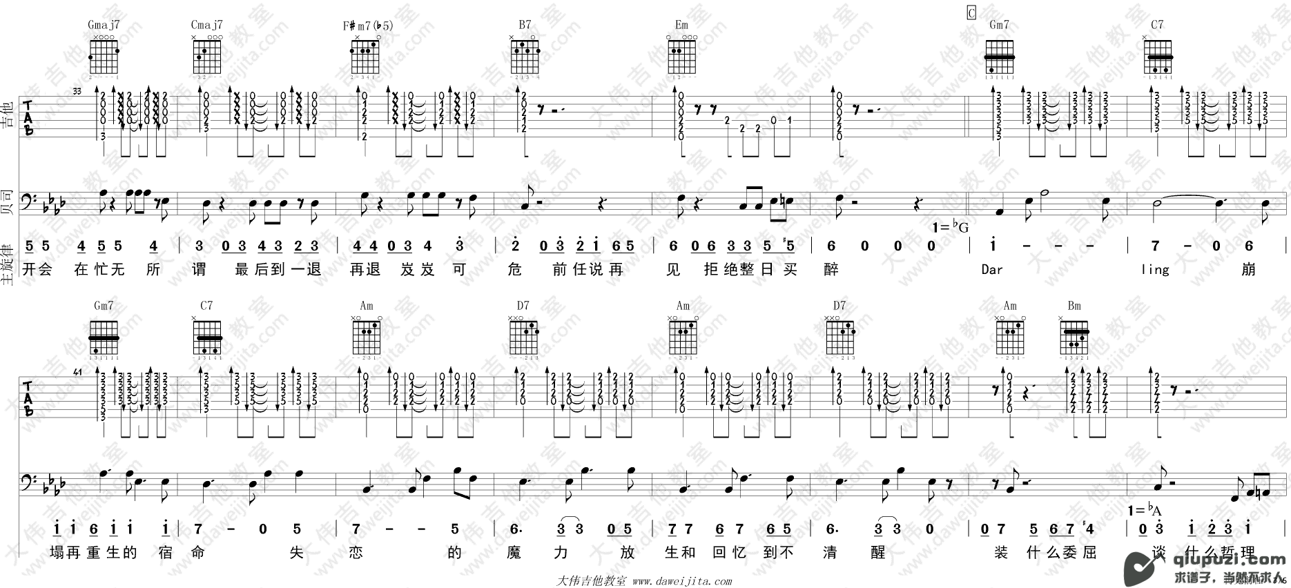 吉他谱 3