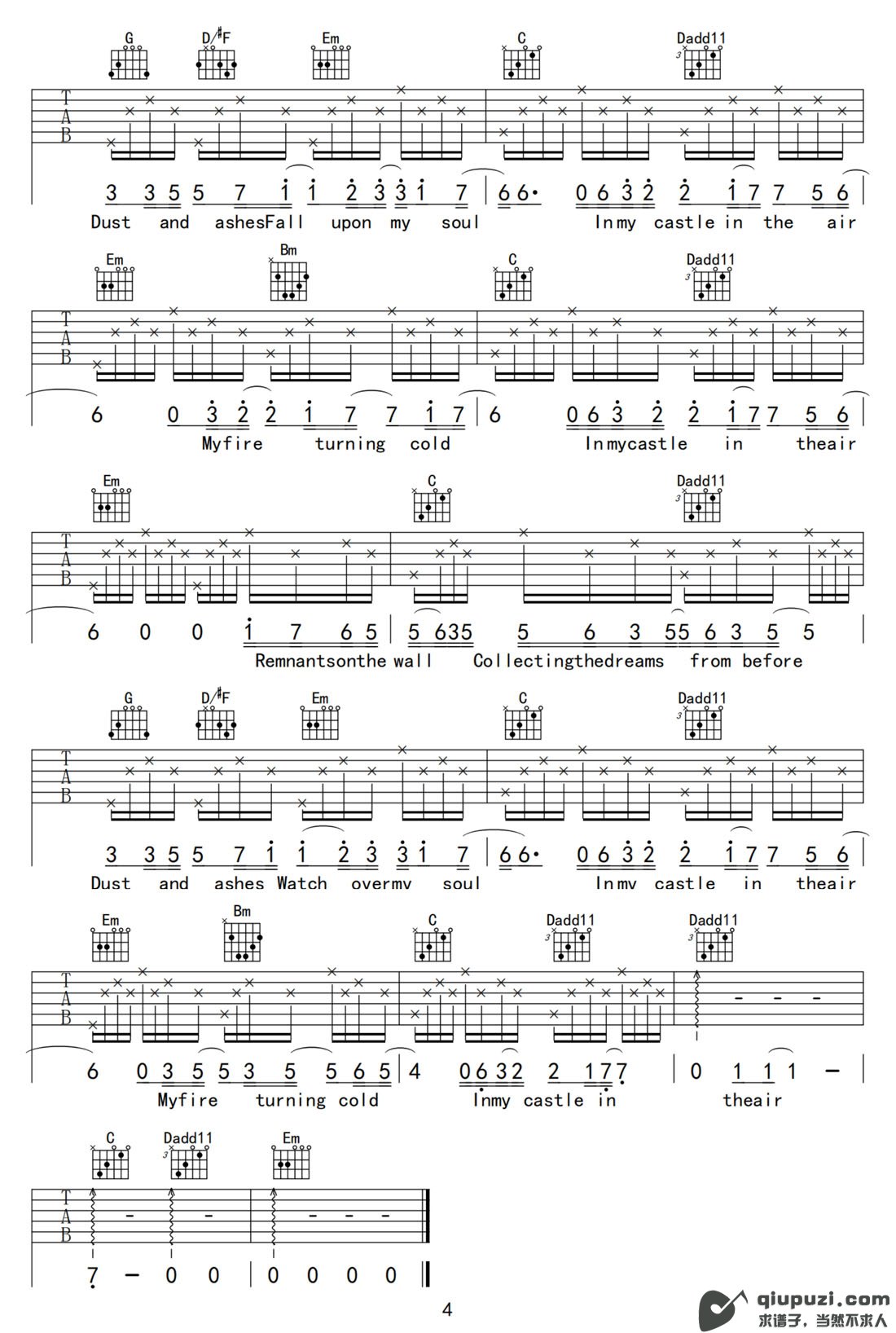 吉他谱 4