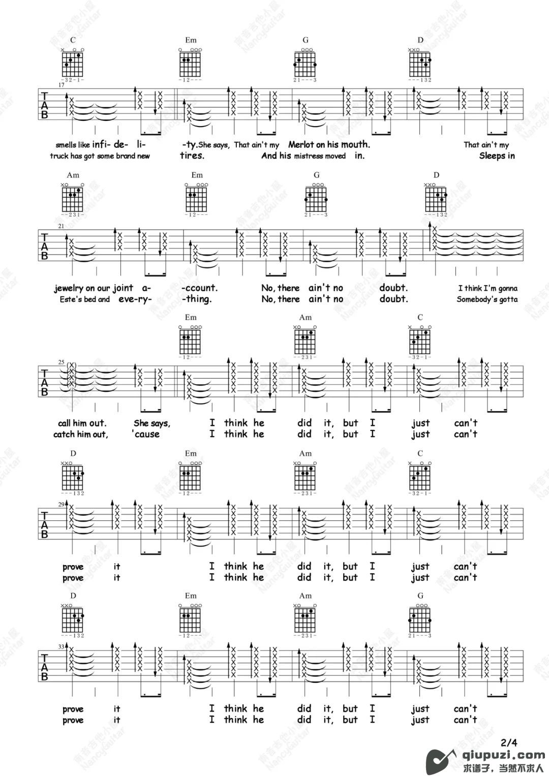吉他谱 2