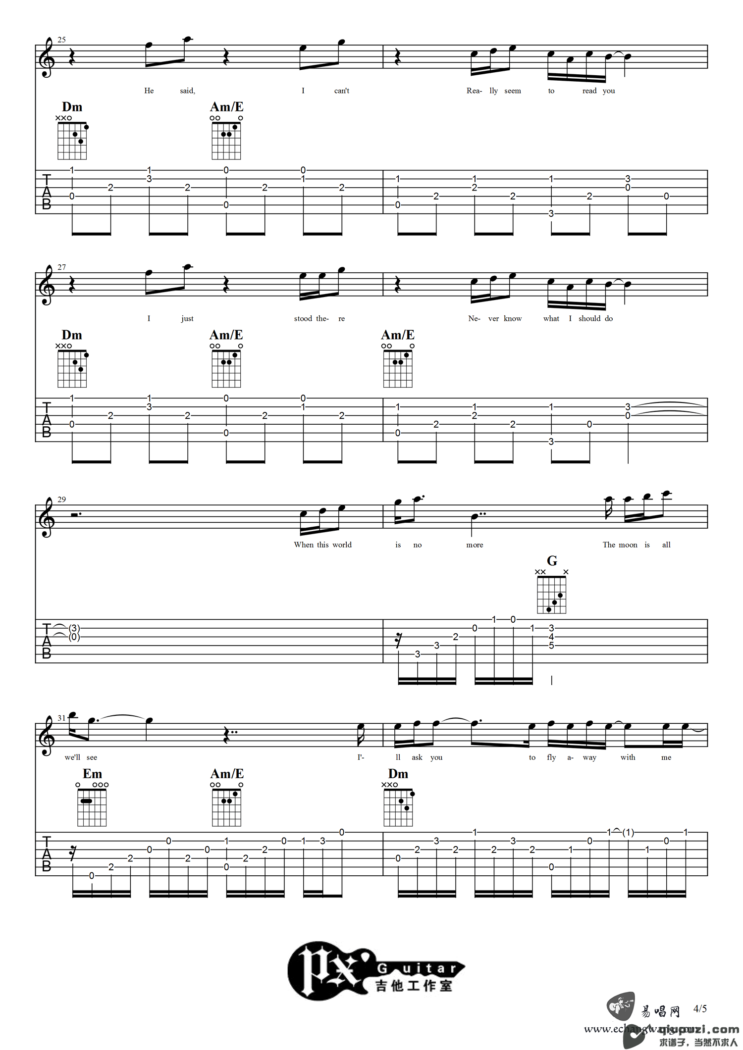 吉他谱 4