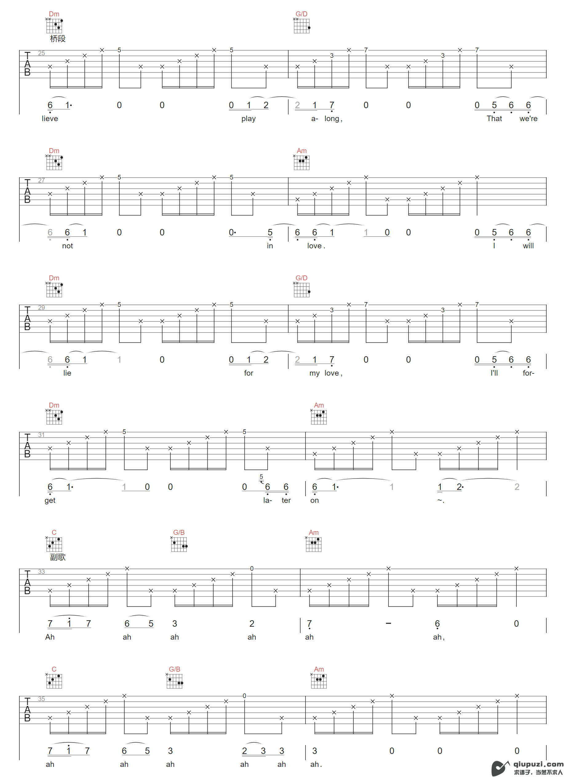 吉他谱 3