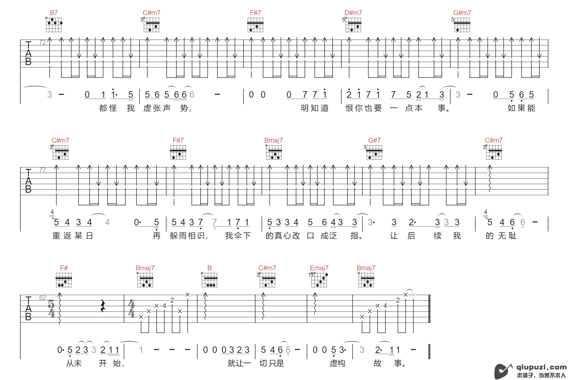 吉他谱 3