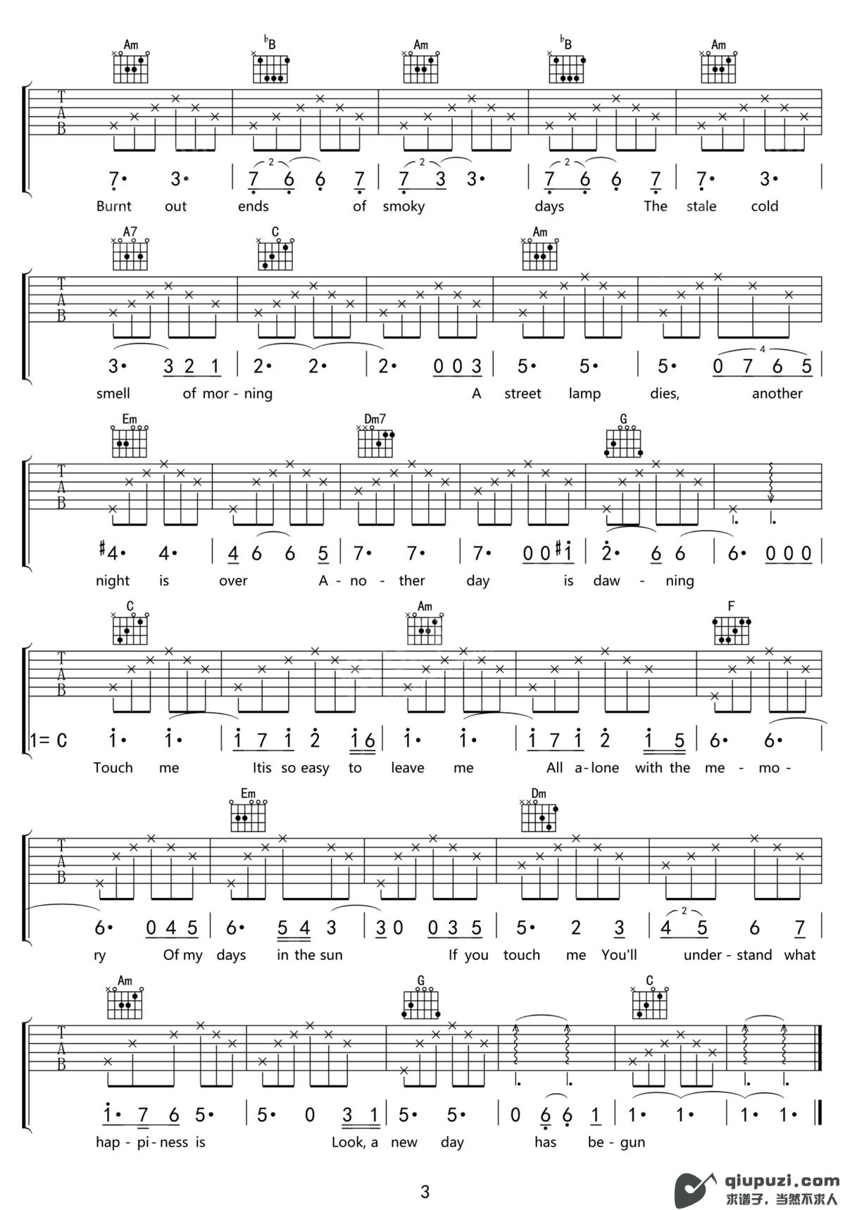 吉他谱 3