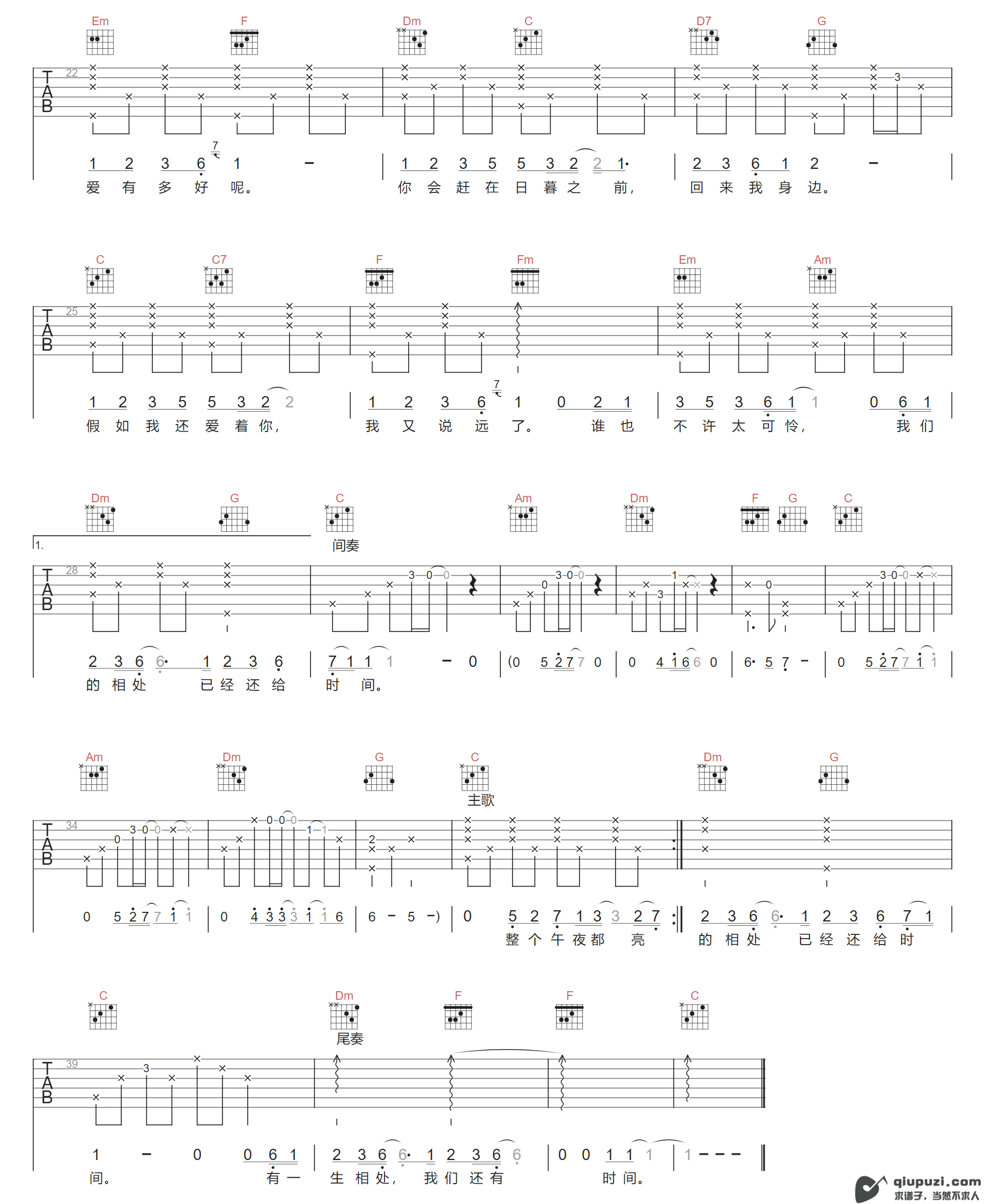吉他谱 2