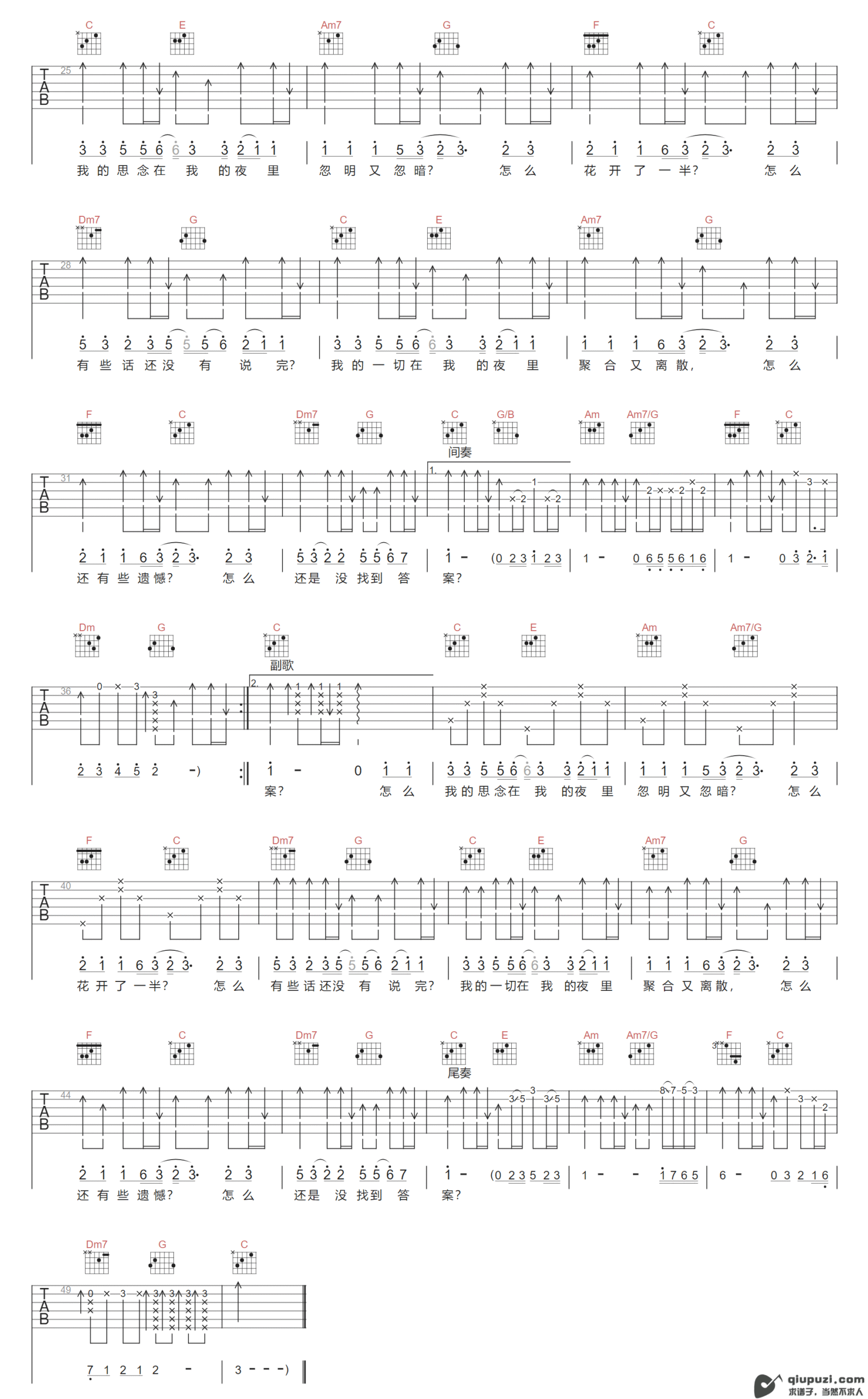 吉他谱 2