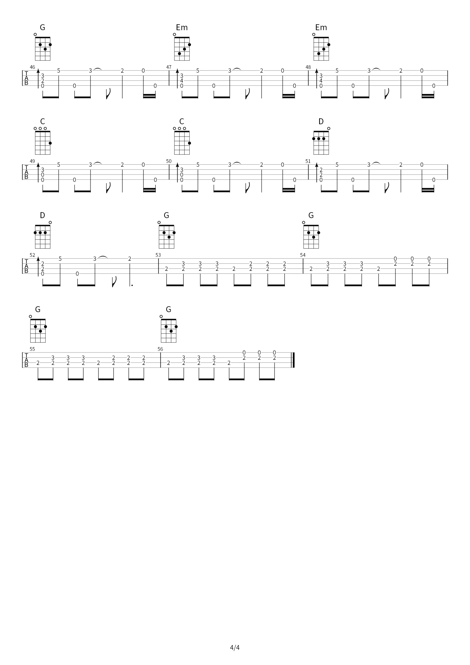吉他谱 4